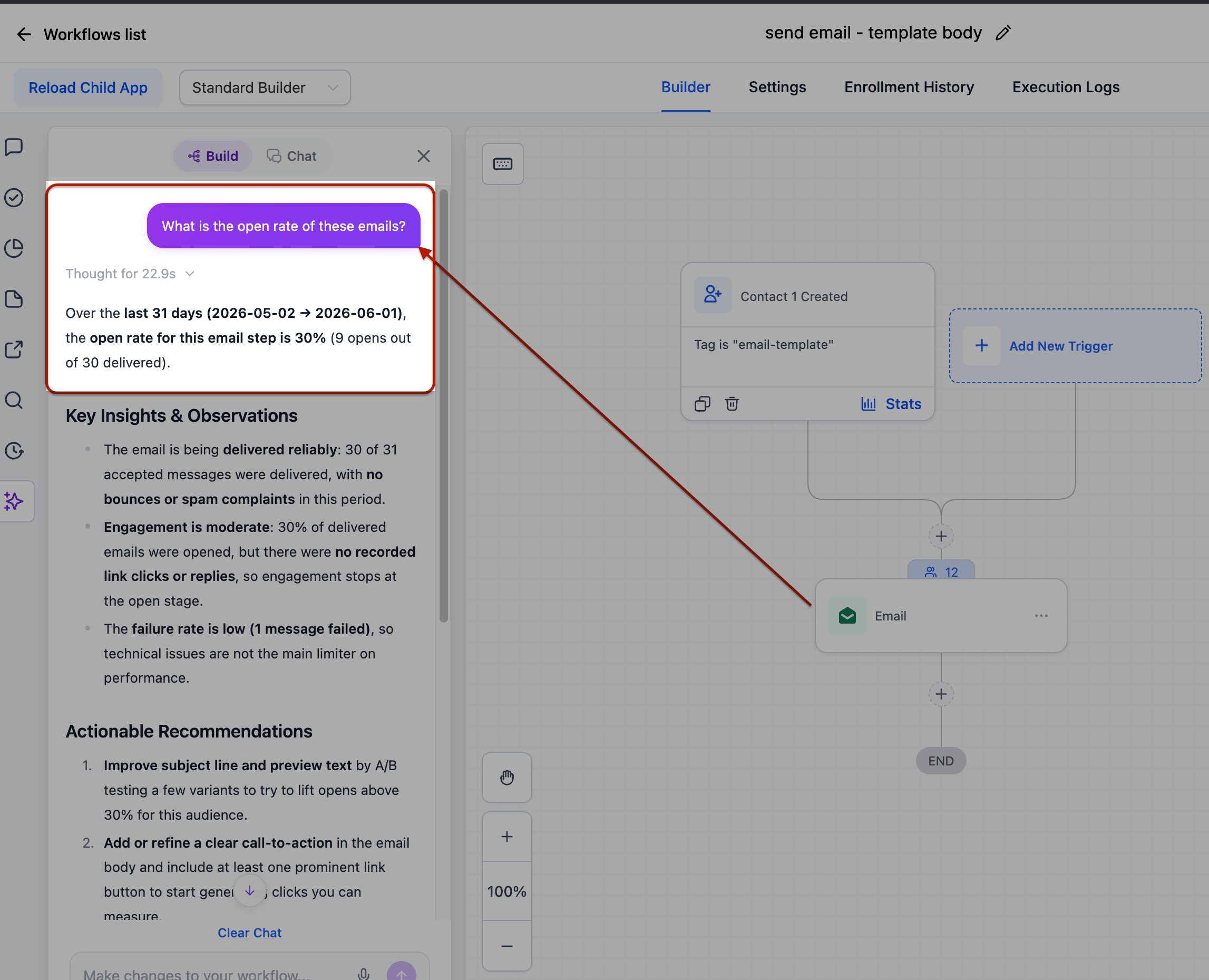 Analytics Sub Agent AI Builder