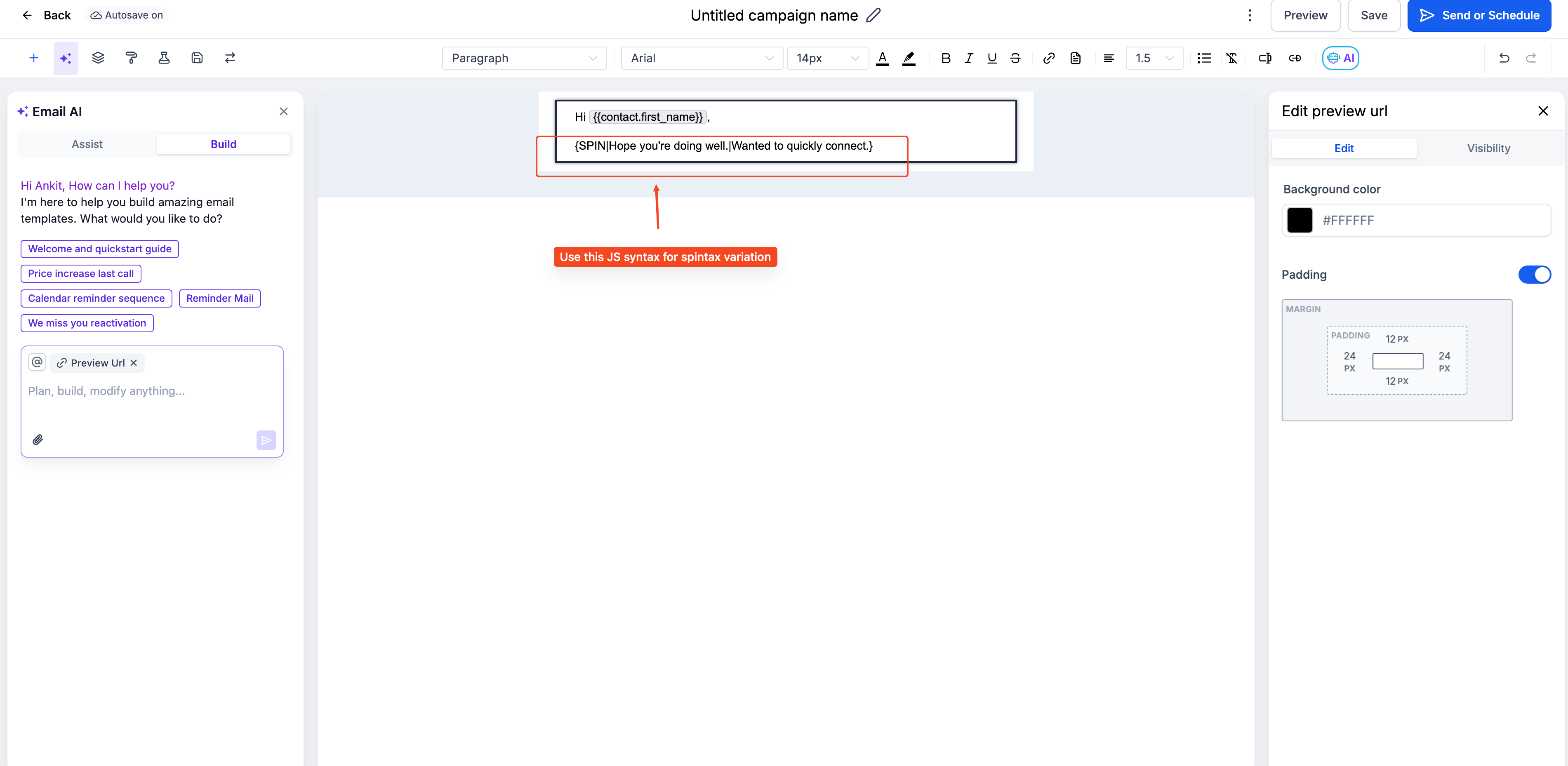 Spintax para emails