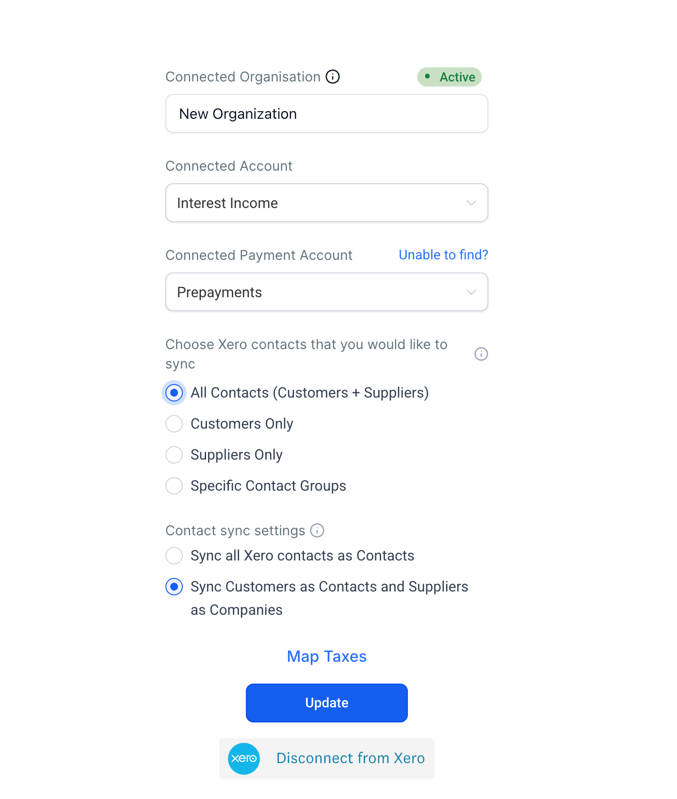 Xero Sync control inteligente