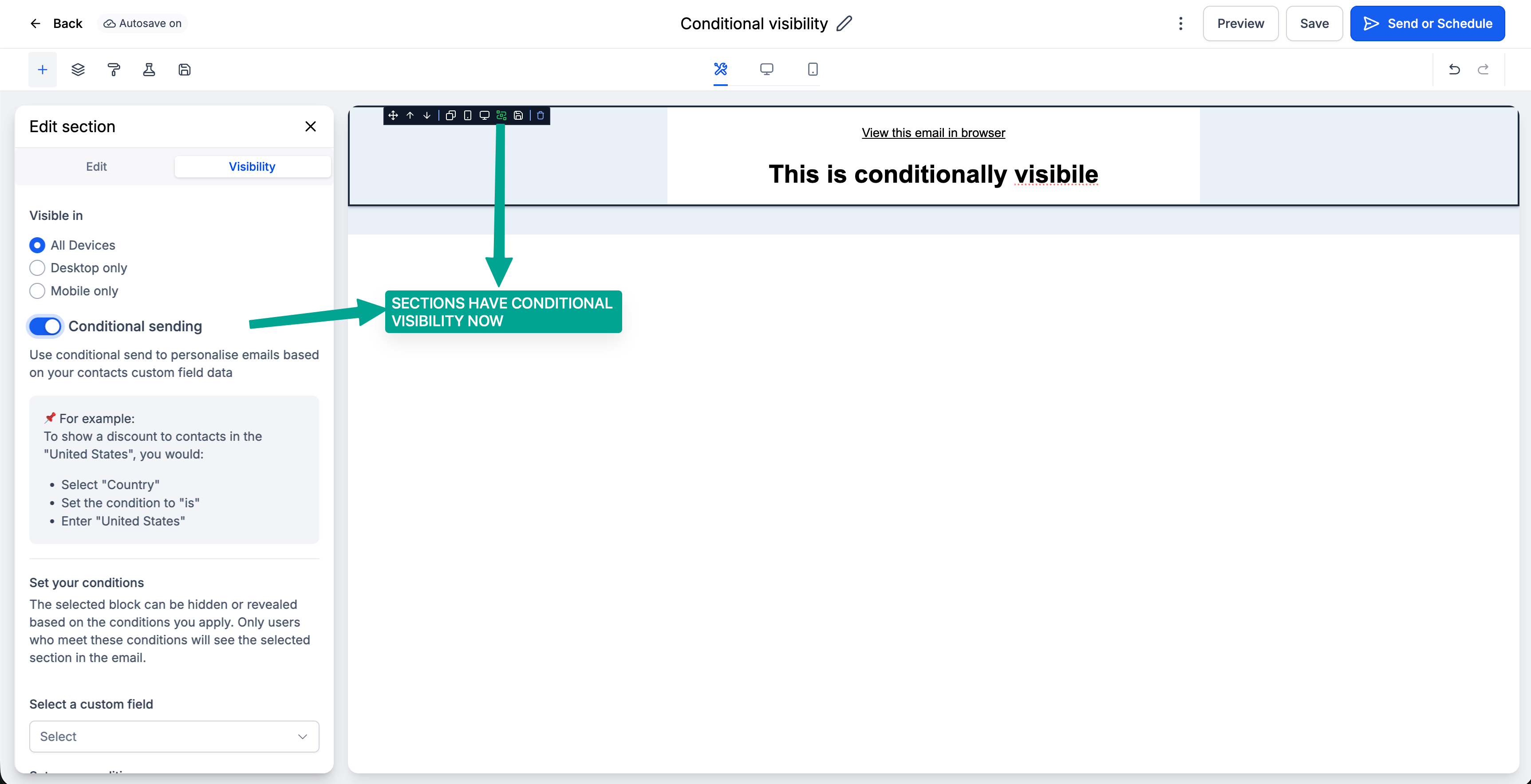 Conditional Visibility