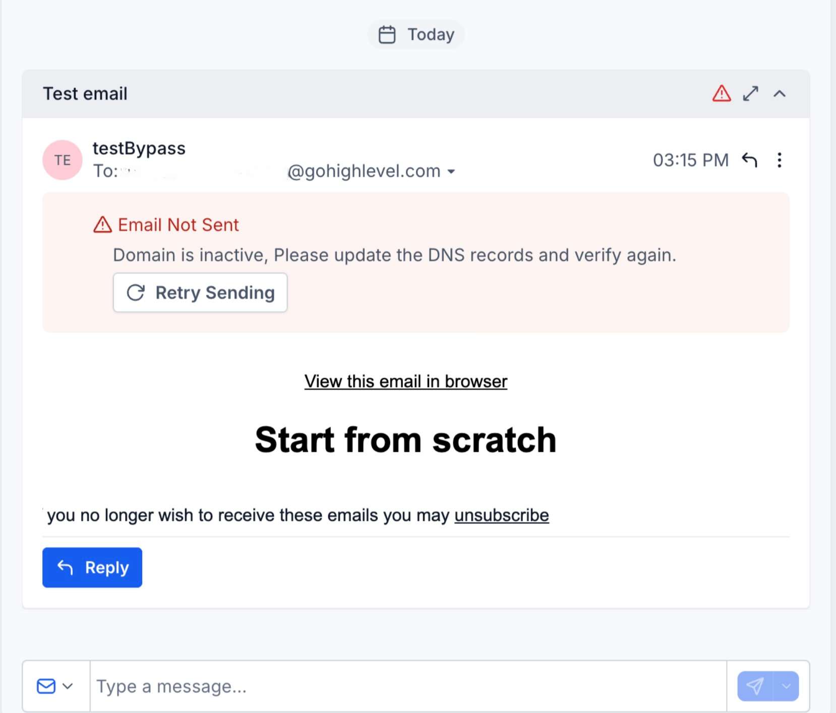 Inactive Domains