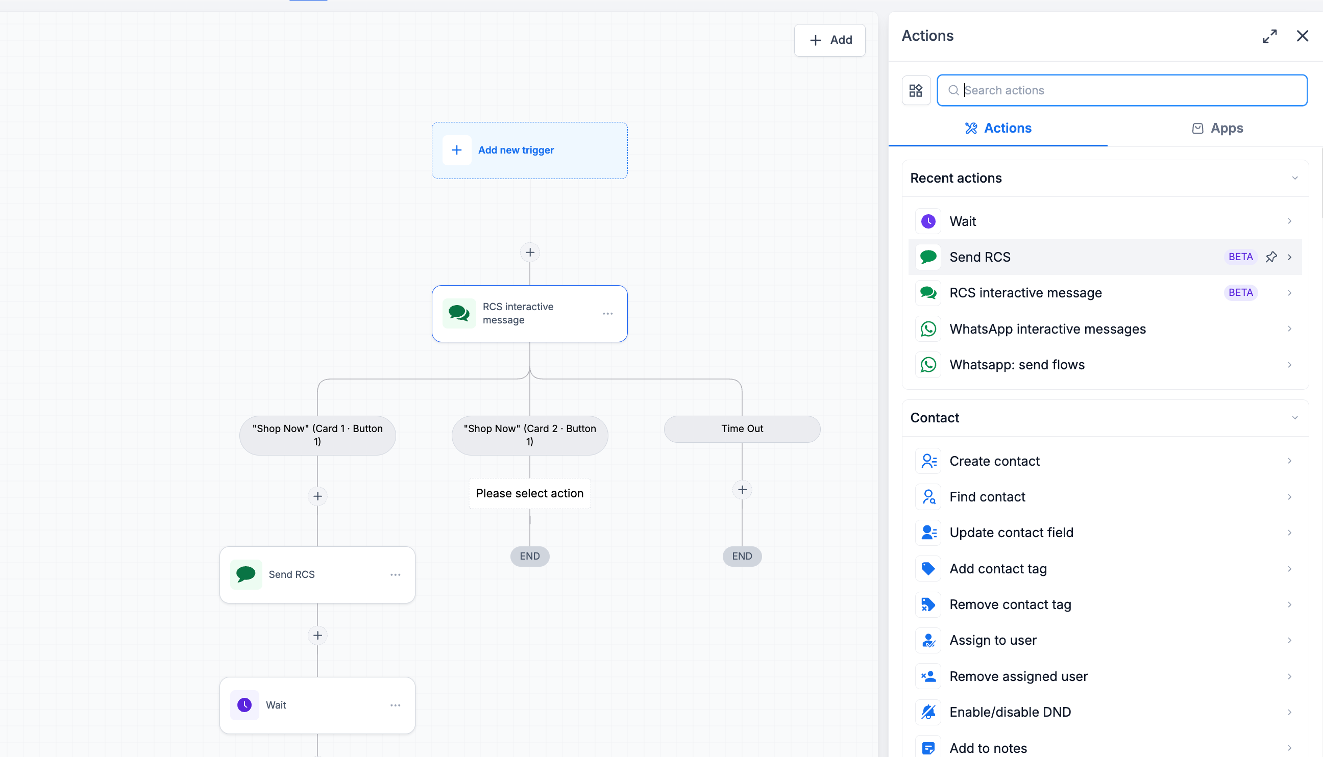 Mensajería RCS ya disponible en Workflows